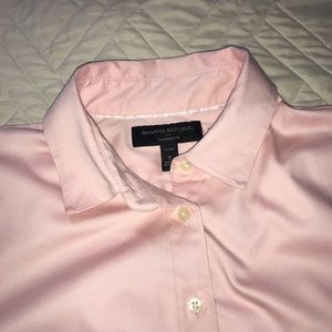 Pretty Pink Banana Republic fitted Button Down